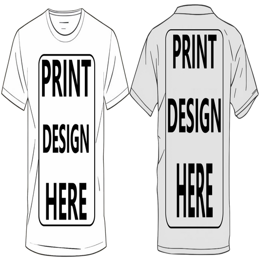 Custom T-Shirt – Upload Your Design (Full Chest & Back Print)