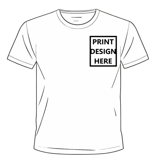 Custom T-Shirt – Upload Your Design (Heart/Left Chest Print)