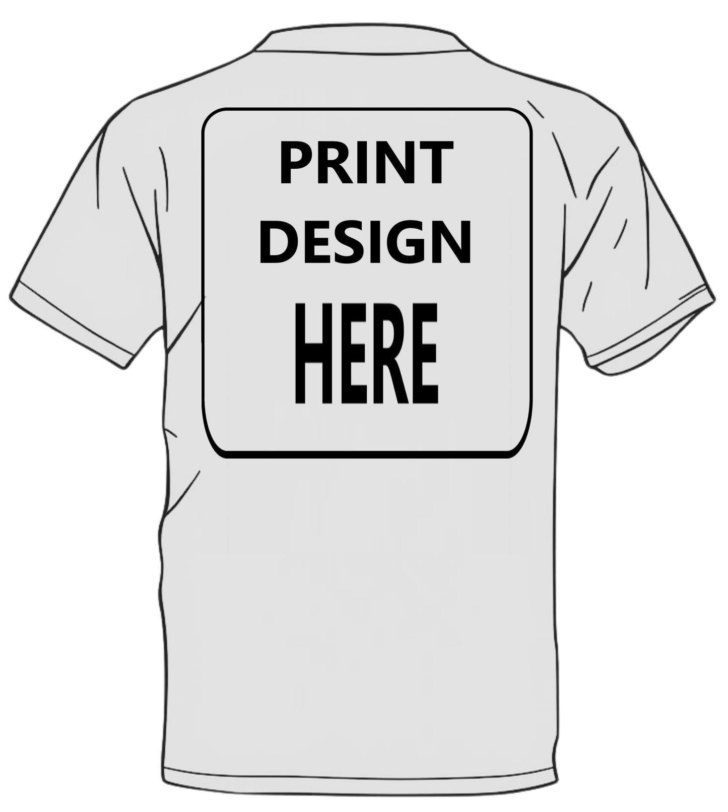 Custom T-Shirt – Upload Your Design (Upper Back Print)