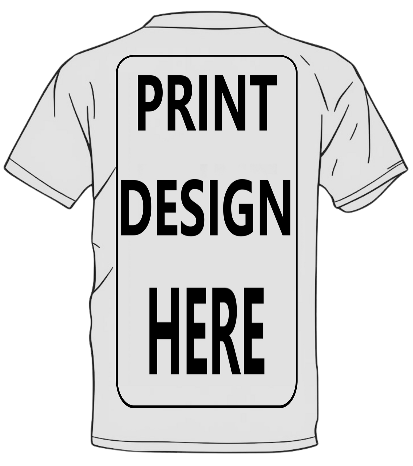 Custom T-Shirt – Upload Your Design (Full Back Print)