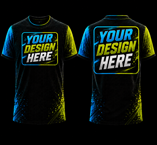 Custom T-Shirt – Upload Your Design (Upper Chest & Upper Back Print)